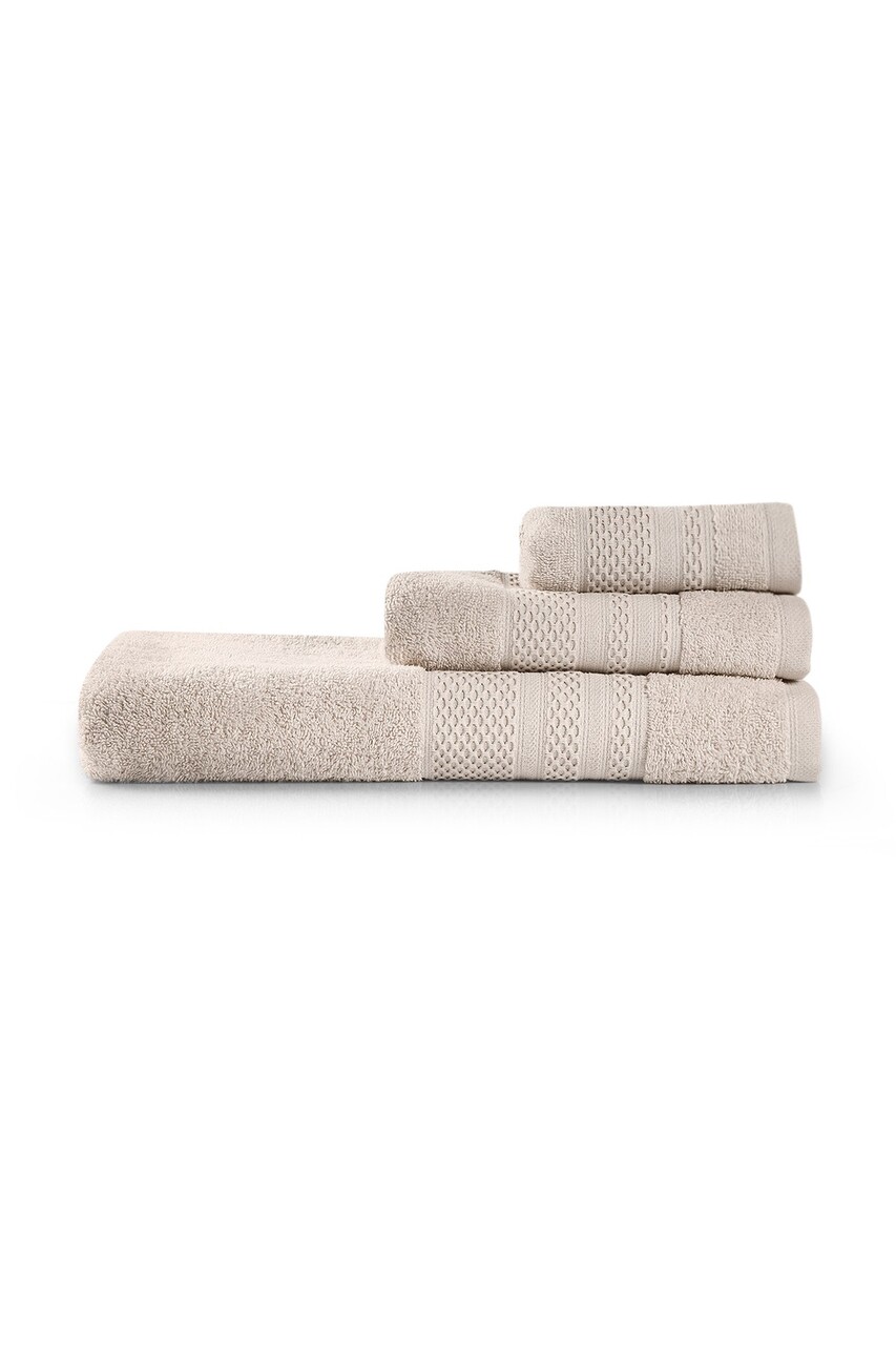 Set prosoape, L'essentiel Maison, Piramit, Cappuccino - imagine 3